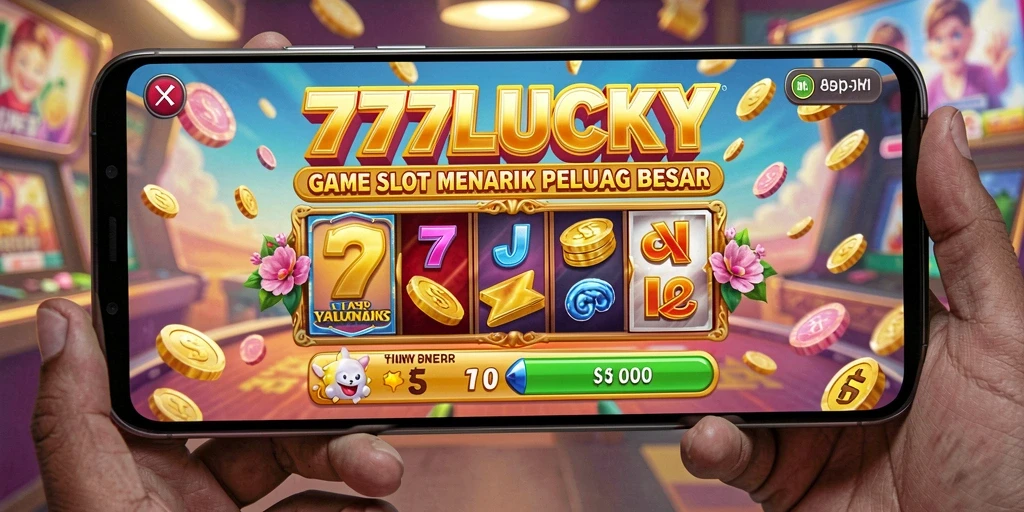 Gameplay menarik dari slot di 777LUCKY dengan berbagai simbol.