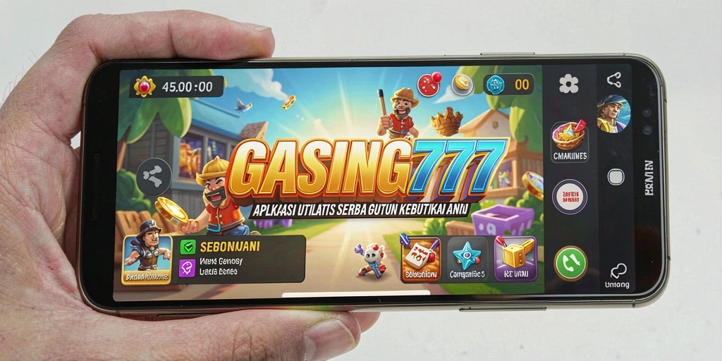 Screenshot GASING777 menampilkan fitur aplikasi Utility modern dan efisien.