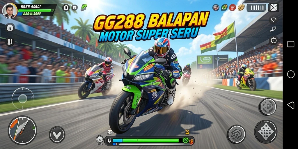 Gameplay GG288 yang mendebarkan dan menantang balapan motor.