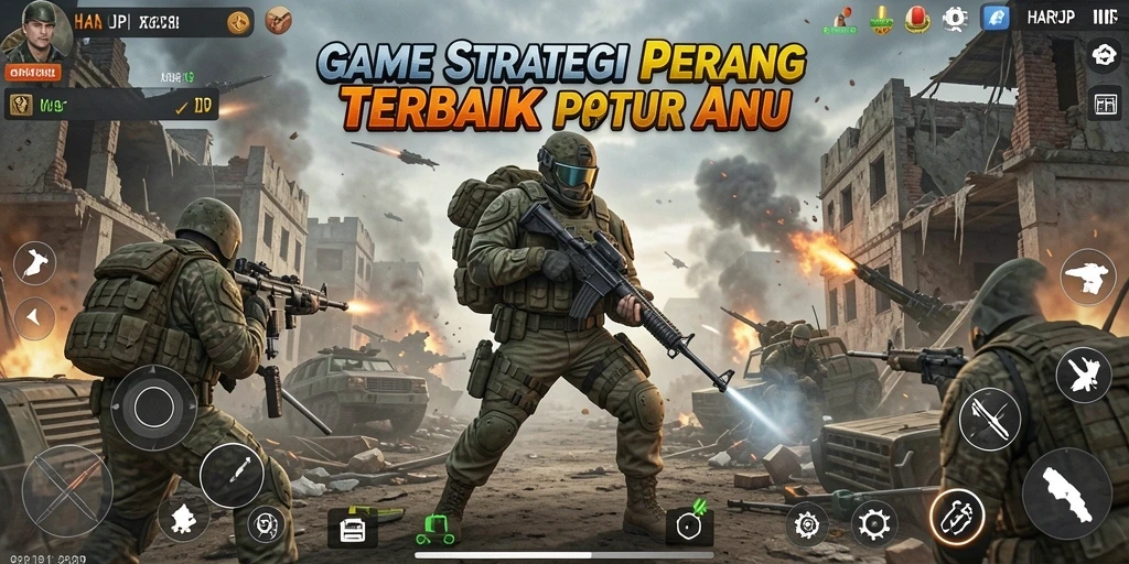 Tampilan dari gameplay HARAPJP dengan serangan strategis yang intens.