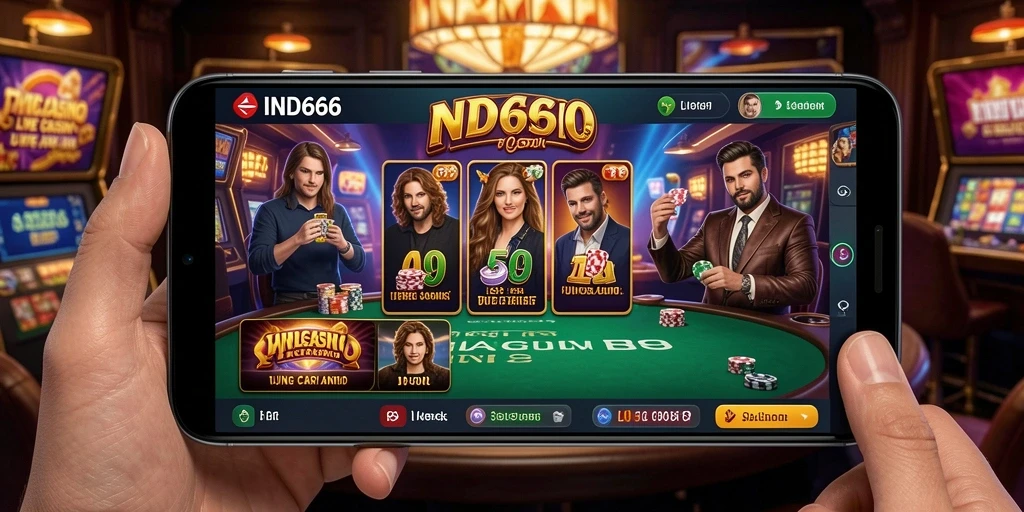 Screenshot gameplay IND666 yang mendebarkan di Live Casino.