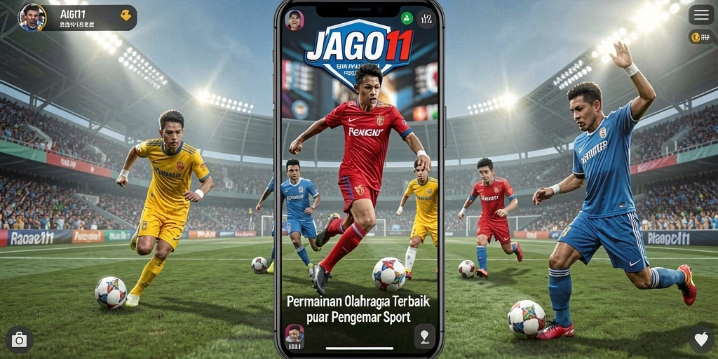 Screenshot JAGO11 yang menunjukkan aksi seru dalam permainan olahraga.