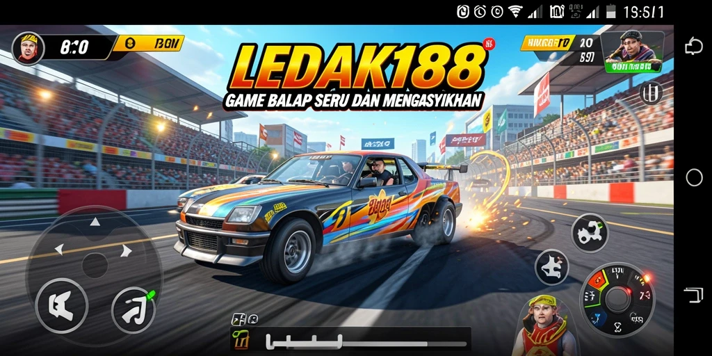 Tampilan menarik dari gameplay balap LEDAK188
