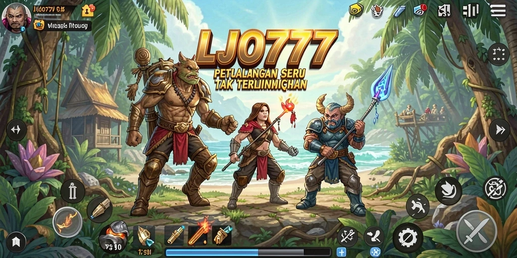 Tangkapan layar menunjukkan momen seru dalam permainan LJO777.