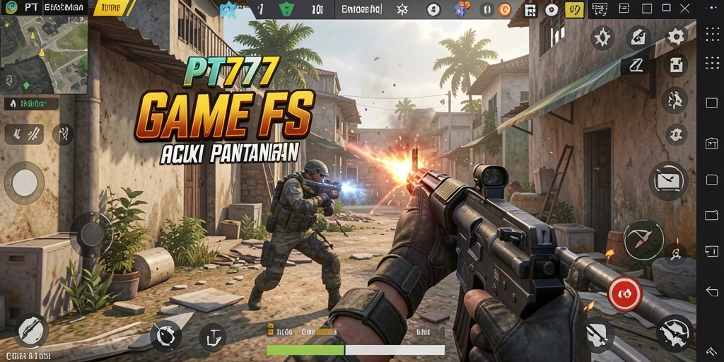 Screenshot menunjukkan aksi intens di battlefield PT777.